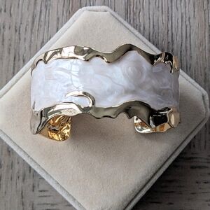 Enamel Wave Cuff Bracelet